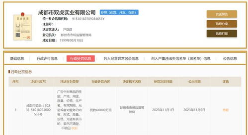 地圖標(biāo)示缺失的警示 雙虎實(shí)業(yè)因廣告違法被罰4萬元